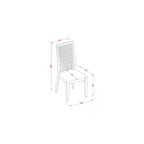 HomeStock Set da pranzo in 5 pezzi con ripiano in legno massello finitura mogano - Posti a sedere per 4 persone