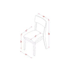 Set da pranzo Mid-Century - 3 pezzi tavolo e sedie - Finitura bianco lino - Tavolo da pranzo rotondo