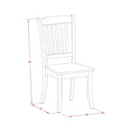 HomeStock tavolo da pranzo da 5 pezzi con piano in legno massello finitura bianco lino e 4 sedie con schienale a doghe