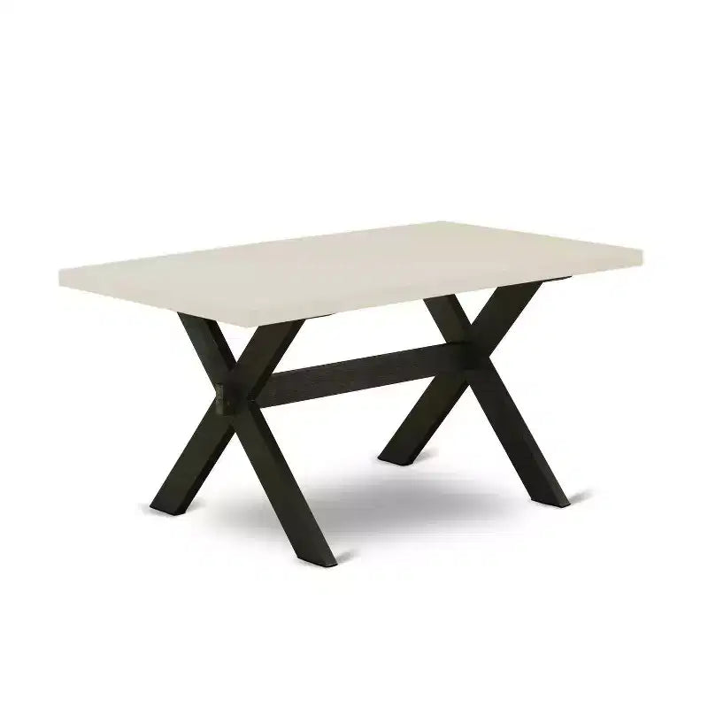 HomeStock Tavolo da Pranzo con Piano in Legno Massello Finitura Rovere Naturale 7 Pezzi con 6 Sedie