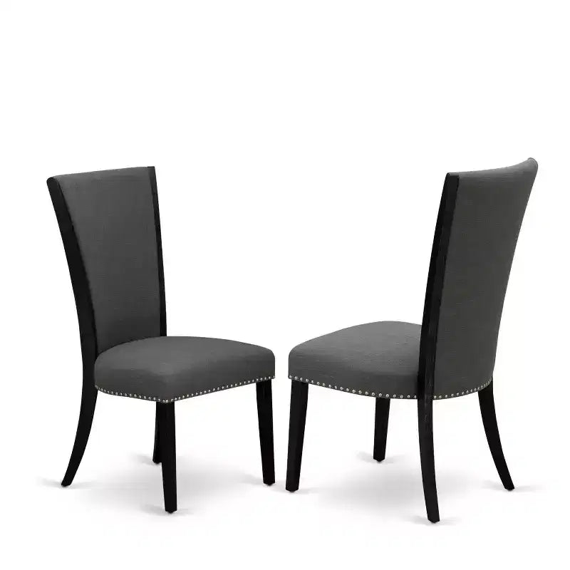 HomeStock Tavolo da Pranzo con Piano in Legno Massello Finitura Rovere Naturale 7 Pezzi con 6 Sedie