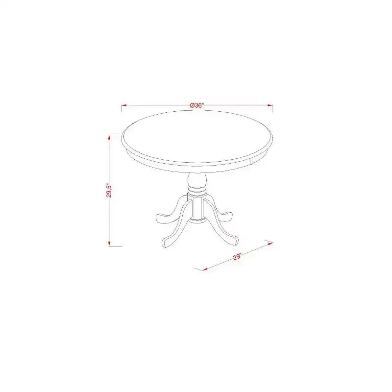 Set Sala da Pranzo 3 Pezzi in Legno Massello con Finitura Bianca Lino - Schienale Alto - 4 Posti