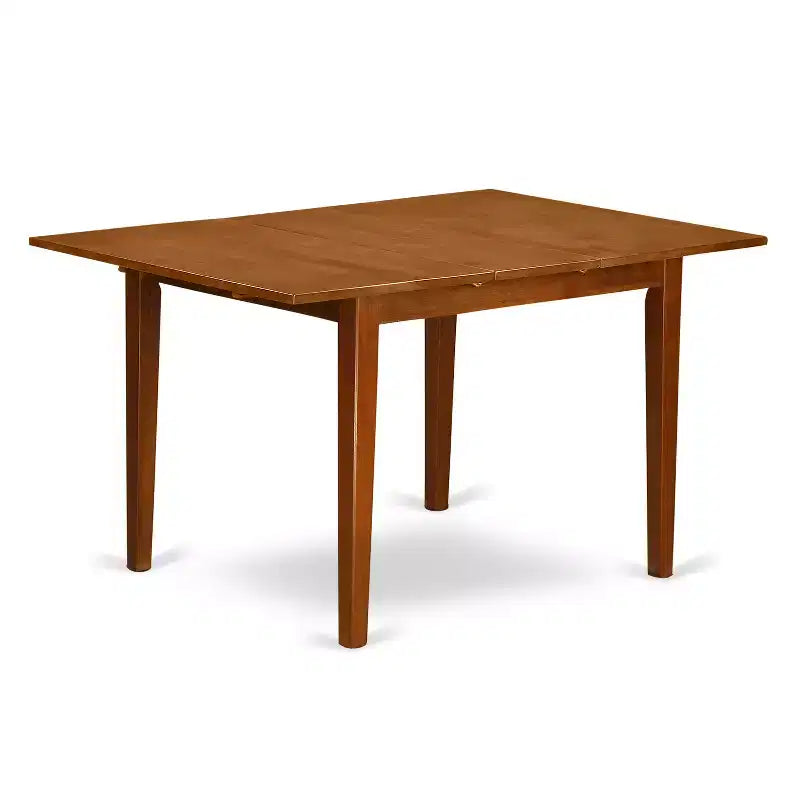 Kitchen Dining Set 3 Piece Table & Chairs Set - Saddle Brown Rectangular Table with 2 Chairs
