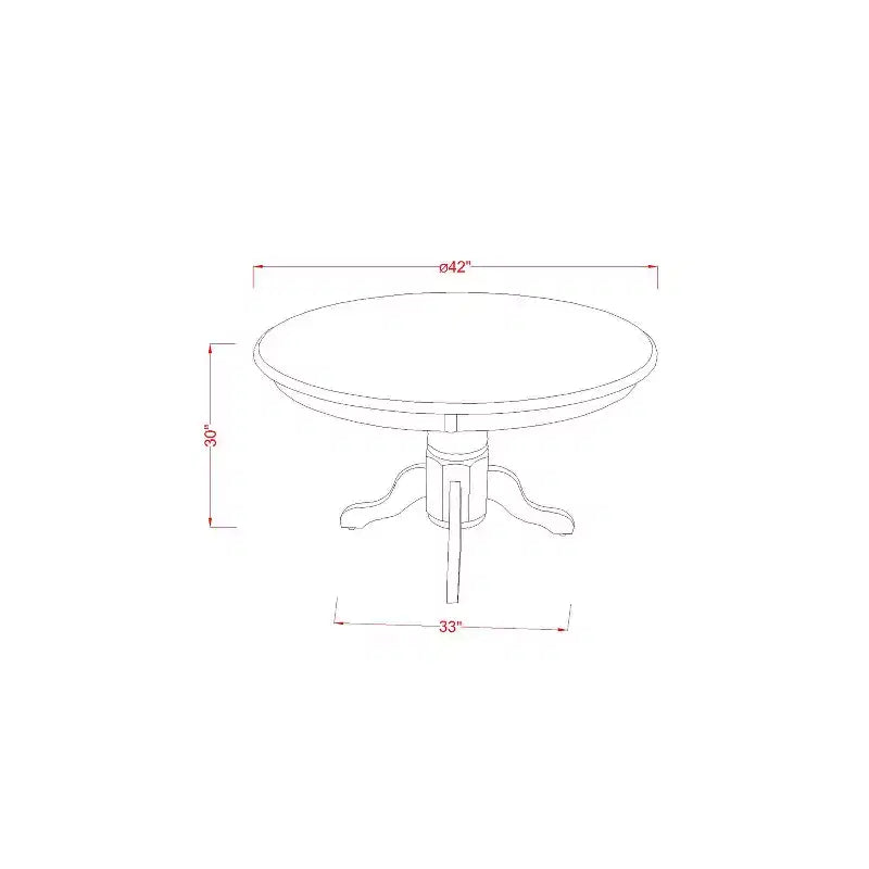 Set da pranzo rotondo 3 pz - Tavolo da 42 pollici e 2 sedie - Set da cucina/tinello bianco lino