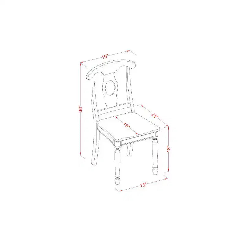 Set da pranzo rotondo 3 pz - Tavolo da 42 pollici e 2 sedie - Set da cucina/tinello bianco lino