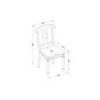 Set da pranzo rotondo 3 pz - Tavolo da 42 pollici e 2 sedie - Set da cucina/tinello bianco lino