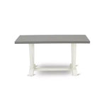 Tavolo da pranzo in legno massello con top in rovere naturale a 5 pezzi con 4 sedie
