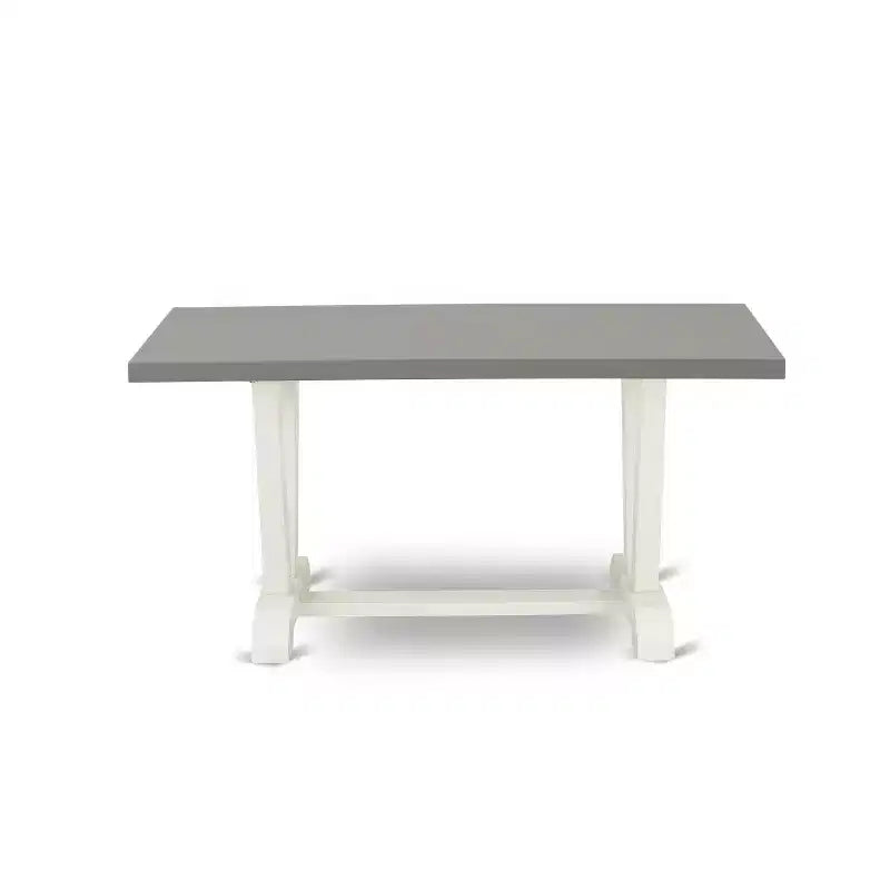 Tavolo da pranzo in legno massello con top in rovere naturale a 5 pezzi con 4 sedie