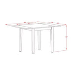 Set da pranzo 3 pezzi con tavolo quadrato e sedie con schienale a pioli in legno massello con finitura nera e color ciliegio
