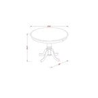 HomeStock Set da Pranzo 3 Pezzi in Legno Massello con Finitura Mogano - 4 Posti