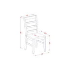 HomeStock Set da Pranzo 3 Pezzi Tavolo Rotondo con Piano in Legno Massello Finitura Nera e Ciliegio