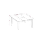 Tavolo da pranzo HomeStock a 5 pezzi, piano in legno massello con finitura cappuccino e 4 sedie