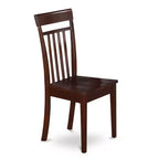 Set sala da pranzo HomeStock 5 pezzi in legno massello con finitura mogano - con piano ribaltabile - 4 posti a sedere