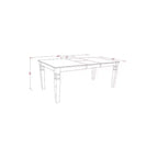 Tavolo da pranzo HomeStock a 5 pezzi in legno massello color lattementa e ciliegio con 4 sedie con prolunga a farfalla