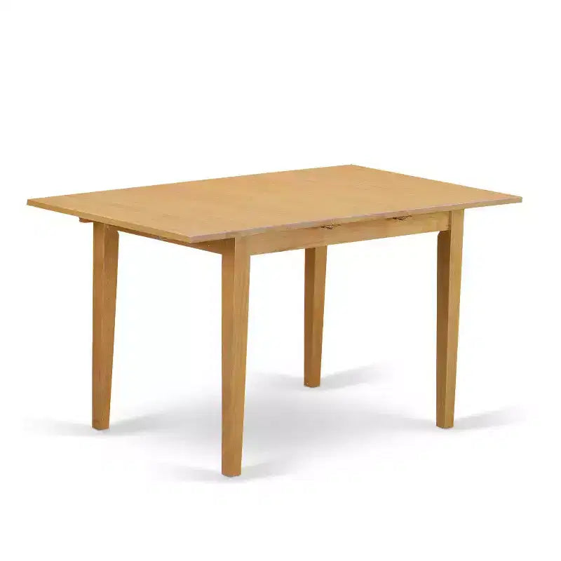 HomeStock Set da Pranzo 5 Pezzi con Piano in Legno Massello Finitura Rovere Naturale - Posti a Sedere per 4