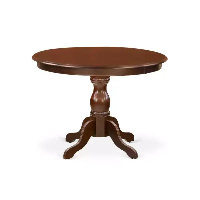 Set da pranzo da 3 pezzi in legno massello con finitura mogano - 4 posti a sedere