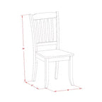 HomeStock Tavolo da Pranzo Ovale a 7 Pezzi con Piano in Legno Massello Finitura Nera e Ciliegio e 6 Sedie con Schienale a Doghe
