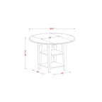 Set da pranzo 3 pezzi - Tavolo rotondo e 2 sedie - Mobili da sala da pranzo in stile antico