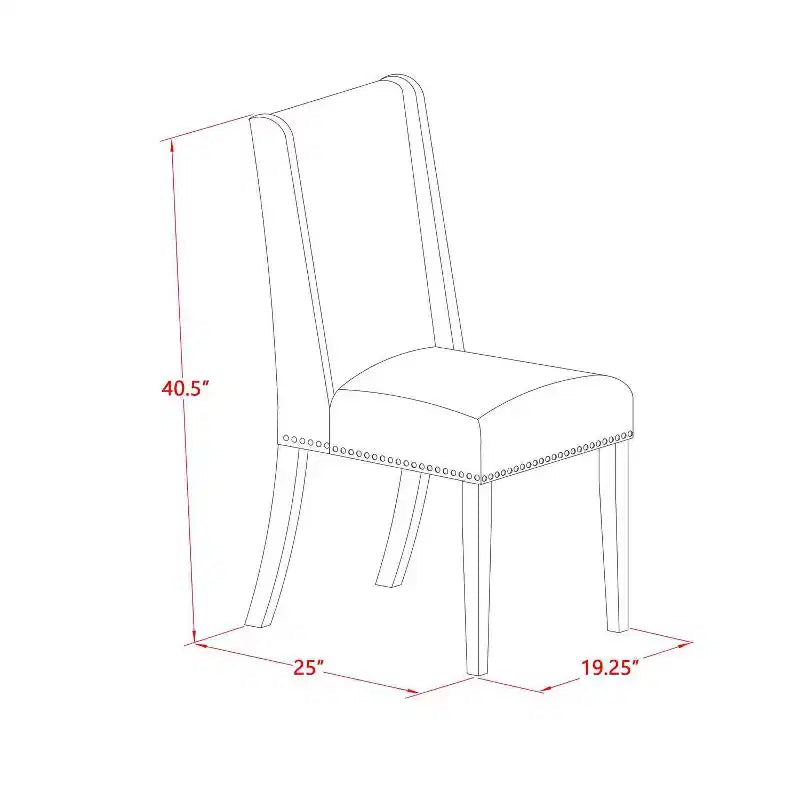 Set da Pranzo 3 Pezzi in Legno Massello Nero e Ciliegio - con Schienale Alto - 4 Posti