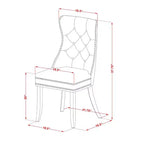 HomeStock Set Tavolo da Pranzo 3 Pezzi in Legno Massello Finitura Lino Bianco con Piano Rettangolare e Ante a Ribalta