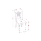 Set da tavolo da cucina con 4 sedie - Set da pranzo in legno - Finitura nera e ciliegio - Set da 5 pezzi