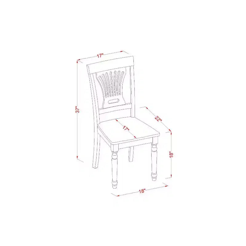 Set da tavolo da cucina con 4 sedie - Set da pranzo in legno - Finitura nera e ciliegio - Set da 5 pezzi