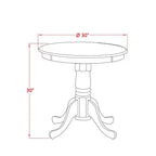 Set da pranzo in 3 pezzi con piano in legno massello finitura nera e ciliegio - 4 posti a sedere