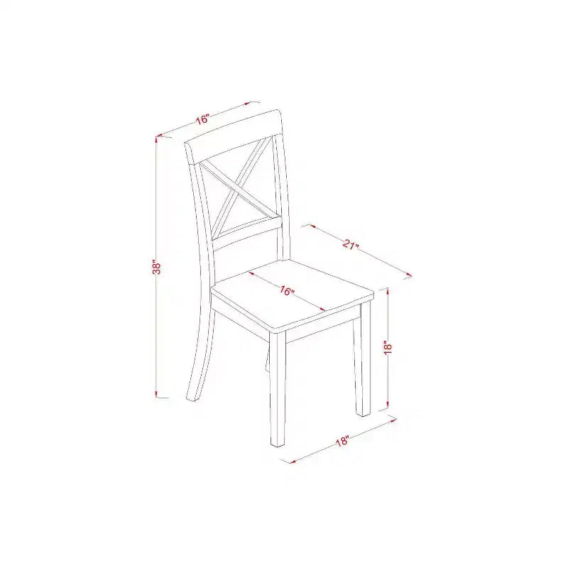 Set da pranzo in 3 pezzi con piano in legno massello finitura nera e ciliegio - 4 posti a sedere