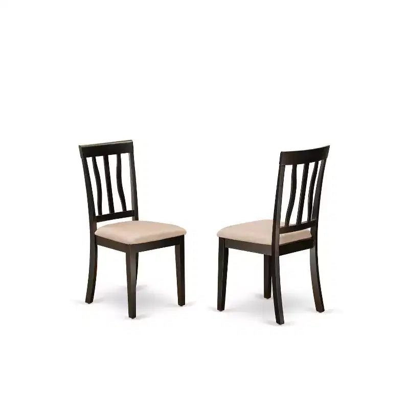 Set da pranzo da 5 pezzi - Tavolo e sedie da cucina retrò - Tavolo da pranzo rotondo per 4 persone - Finitura cappuccino