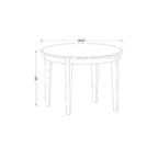 Set da pranzo da 5 pezzi - Tavolo e sedie da cucina retrò - Tavolo da pranzo rotondo per 4 persone - Finitura cappuccino