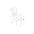Set da pranzo da 5 pezzi - Tavolo e sedie da cucina retrò - Tavolo da pranzo rotondo per 4 persone - Finitura cappuccino