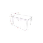 Tavolo da pranzo rettangolare HomeStock a 7 pezzi con piano in legno massello finitura cappuccino e 6 sedie