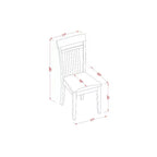 Tavolo da pranzo rettangolare HomeStock a 7 pezzi con piano in legno massello finitura cappuccino e 6 sedie