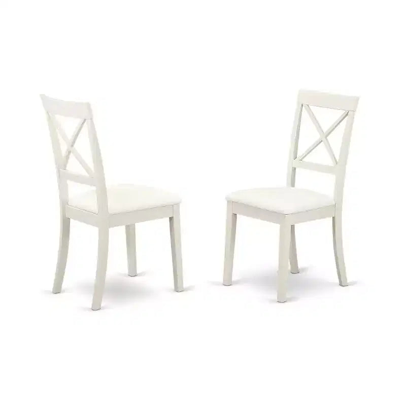 Tavolo da pranzo HomeStock a 5 pezzi con piano rotondo in legno massello finitura latticello e ciliegio con 4 sedie