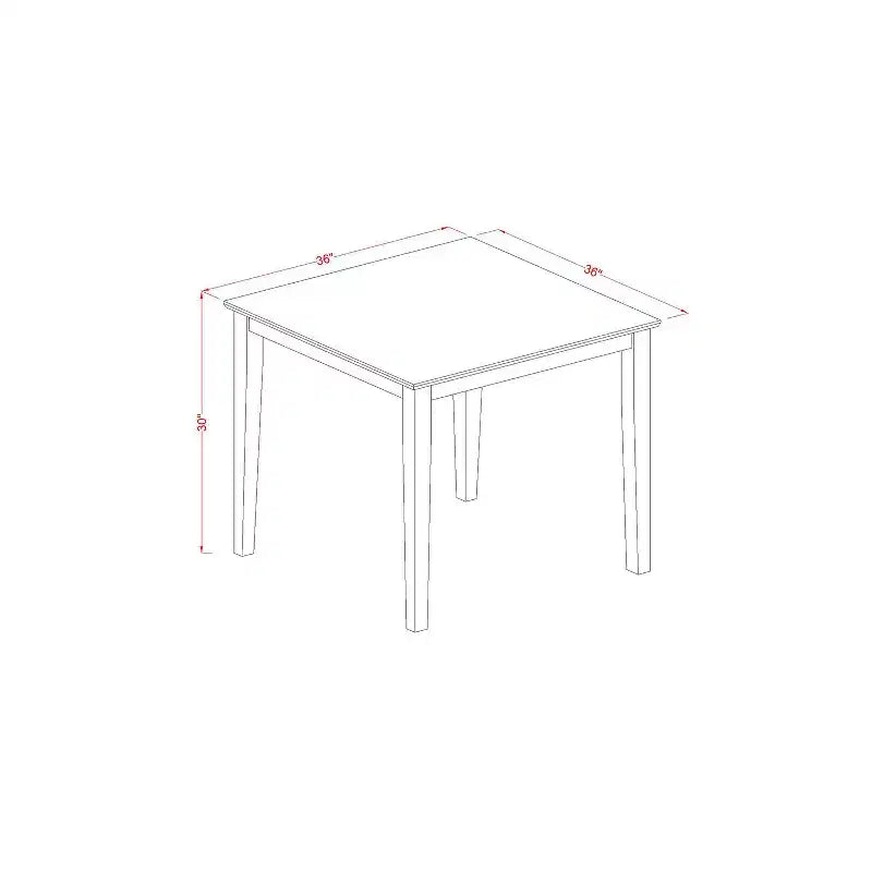 Set da pranzo 5 pezzi in legno massello con finitura in rovere naturale - 4 posti a sedere