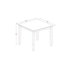 Set da pranzo 5 pezzi in legno massello con finitura in rovere naturale - 4 posti a sedere