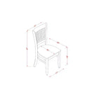 Set da pranzo 5 pezzi in legno massello con finitura in rovere naturale - 4 posti a sedere