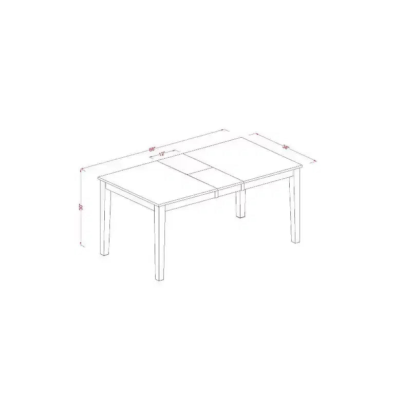 HomeStock Set da Pranzo 5 Pezzi con Piano in Legno Massello Nero e Ciliegio - Posti a Sedere per 4 Persone