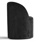 Set di 2 sedie da pranzo moderne imbottite in ciniglia con ruote, sedie a botte girevoli con schienale curvo per cucina o sala da pranzo - Panipeachy