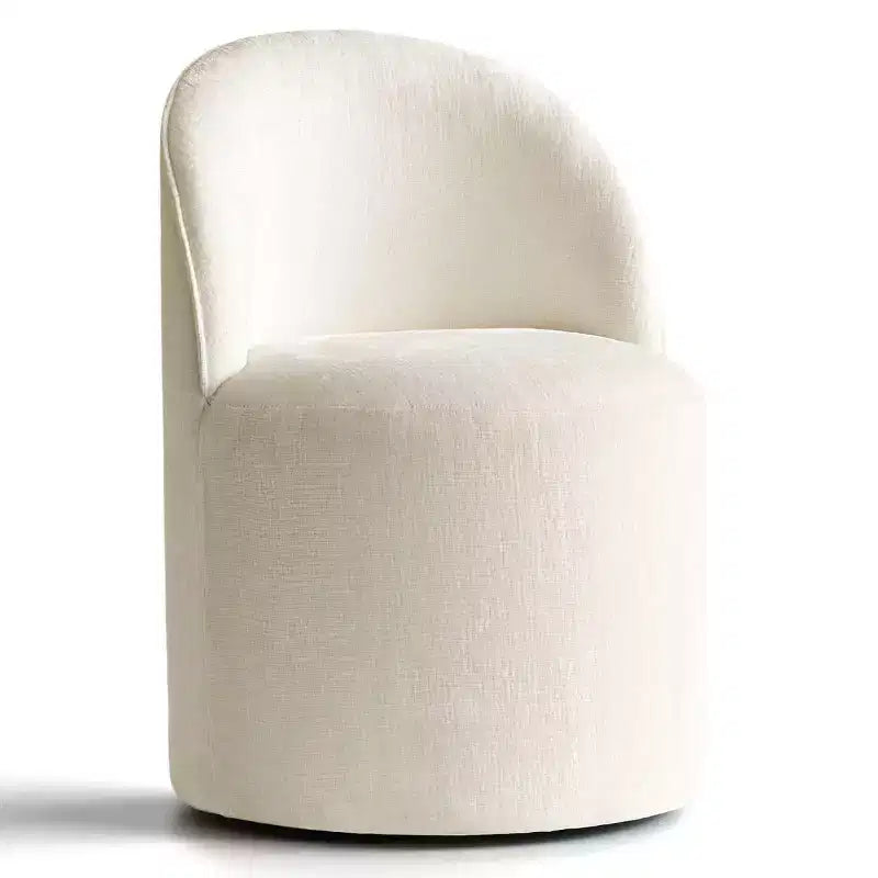 Set di 2 sedie da pranzo moderne imbottite in ciniglia con ruote, sedie a botte girevoli con schienale curvo per cucina o sala da pranzo - Panipeachy