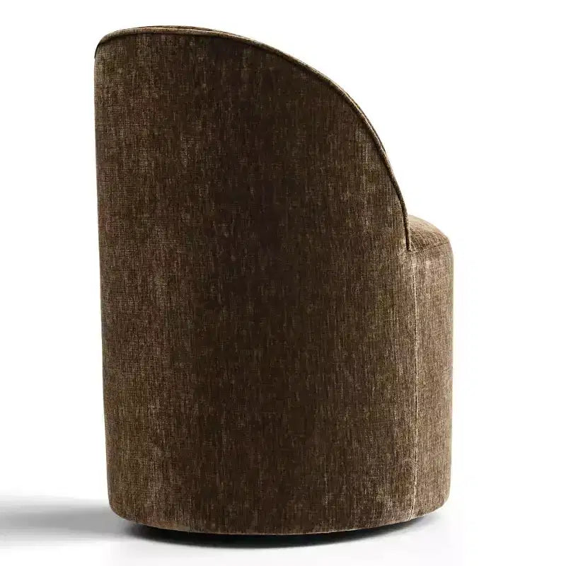 Set di 2 sedie da pranzo moderne imbottite in ciniglia con ruote, sedie a botte girevoli con schienale curvo per cucina o sala da pranzo - Panipeachy