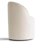 Set di 2 sedie da pranzo moderne imbottite in ciniglia con ruote, sedie a botte girevoli con schienale curvo per cucina o sala da pranzo - Panipeachy