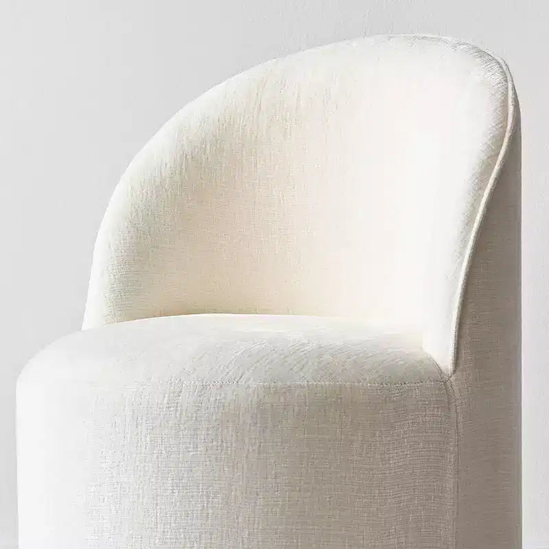 Set di 2 sedie da pranzo moderne imbottite in ciniglia con ruote, sedie a botte girevoli con schienale curvo per cucina o sala da pranzo - Panipeachy