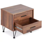 Comodino 2 cassetti in legno Royal Hampton di Deoss, marrone