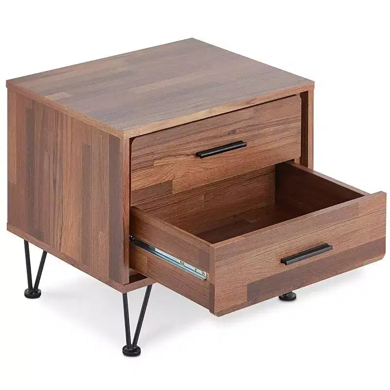 Comodino 2 cassetti in legno Royal Hampton di Deoss, marrone