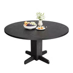 CuisinSmart Tavolo da pranzo rotondo per 4, Tavolo da pranzo rotondo da 119 cm, Tavolo da cucina rotondo stile rustico per sala da pranzo soggiorno (Solo tavolo)