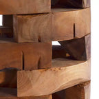 Comodino Teak Teak Massiccio Legno Medio Resistente