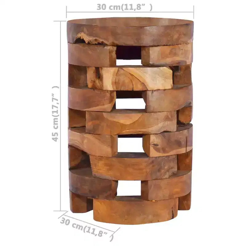 Comodino Teak Teak Massiccio Legno Medio Resistente