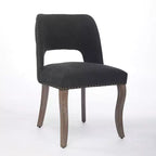 Set di 2 sedie da pranzo moderne imbottite con schienale curvo e gambe in legno, comode sedie da cucina in stile rustico - Panipeachy
