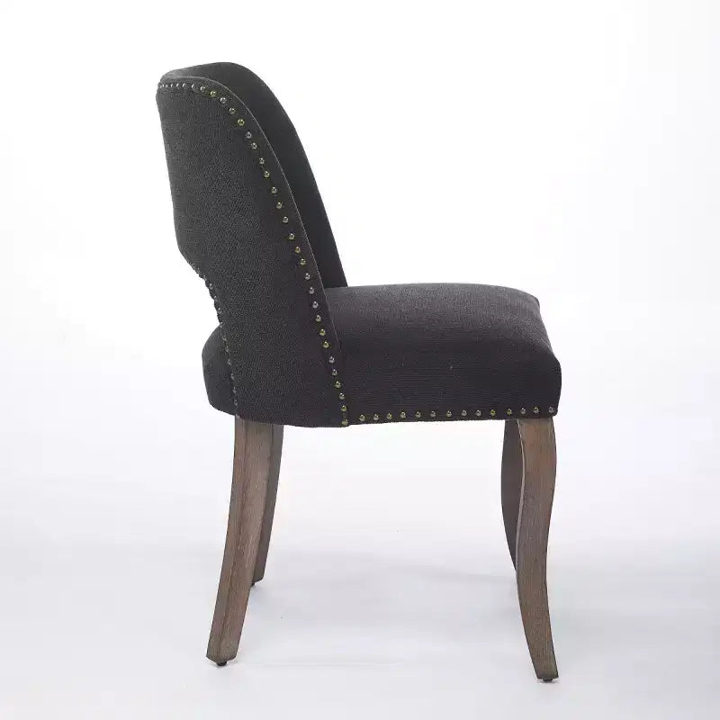 Set di 2 sedie da pranzo moderne imbottite con schienale curvo e gambe in legno, comode sedie da cucina in stile rustico - Panipeachy